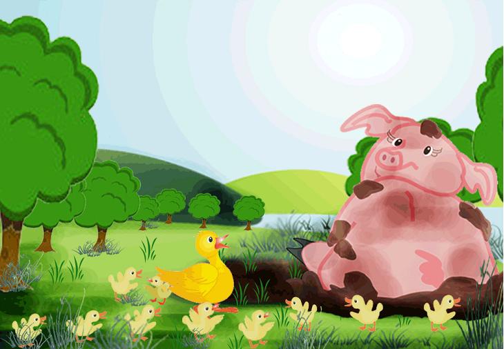 COURAGE__The_Pig_the_Duck_and_her_babies.JPG